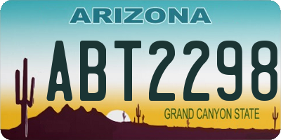 AZ license plate ABT2298