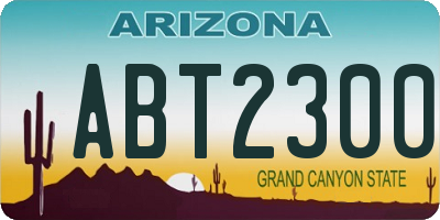 AZ license plate ABT2300