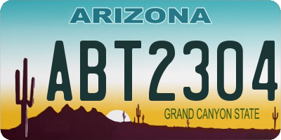 AZ license plate ABT2304