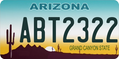 AZ license plate ABT2322