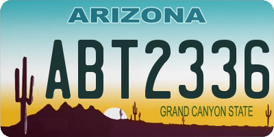 AZ license plate ABT2336