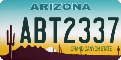 AZ license plate ABT2337