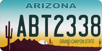 AZ license plate ABT2338