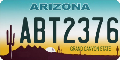 AZ license plate ABT2376