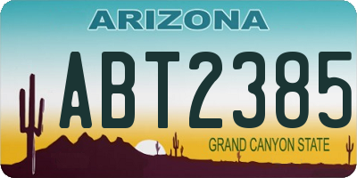 AZ license plate ABT2385