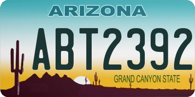 AZ license plate ABT2392