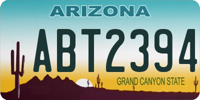 AZ license plate ABT2394