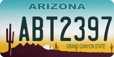 AZ license plate ABT2397