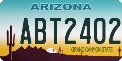 AZ license plate ABT2402