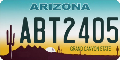 AZ license plate ABT2405