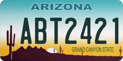 AZ license plate ABT2421