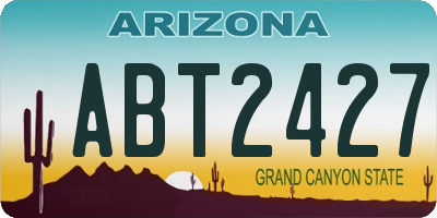 AZ license plate ABT2427