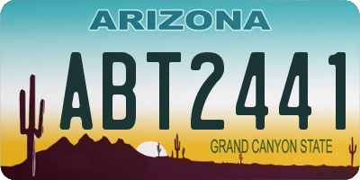 AZ license plate ABT2441