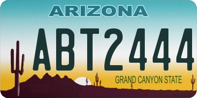 AZ license plate ABT2444