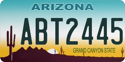 AZ license plate ABT2445