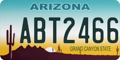 AZ license plate ABT2466