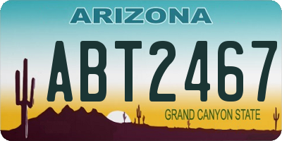 AZ license plate ABT2467