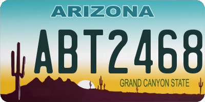 AZ license plate ABT2468