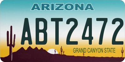 AZ license plate ABT2472