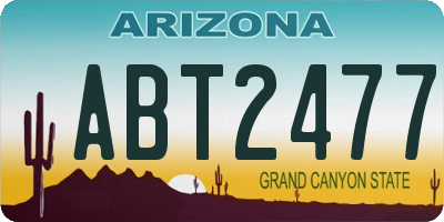 AZ license plate ABT2477