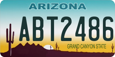 AZ license plate ABT2486