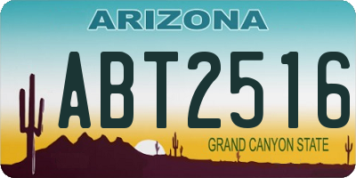 AZ license plate ABT2516