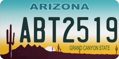 AZ license plate ABT2519