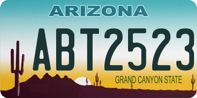 AZ license plate ABT2523