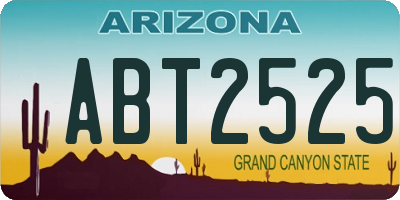 AZ license plate ABT2525