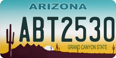 AZ license plate ABT2530