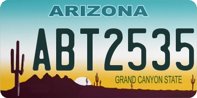AZ license plate ABT2535