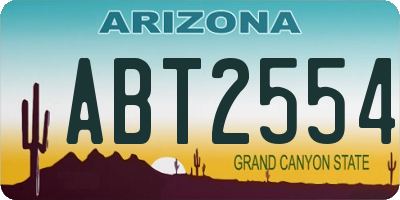 AZ license plate ABT2554