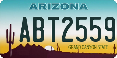AZ license plate ABT2559