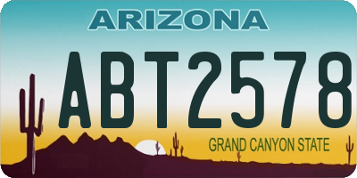 AZ license plate ABT2578