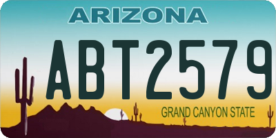 AZ license plate ABT2579