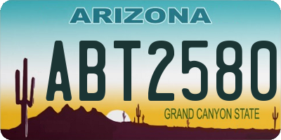AZ license plate ABT2580