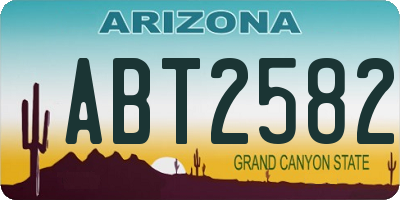 AZ license plate ABT2582