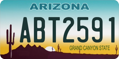 AZ license plate ABT2591
