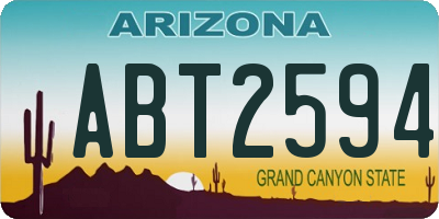 AZ license plate ABT2594