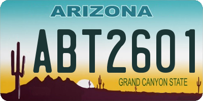 AZ license plate ABT2601