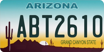 AZ license plate ABT2610