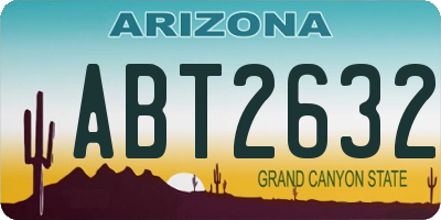 AZ license plate ABT2632