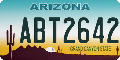 AZ license plate ABT2642