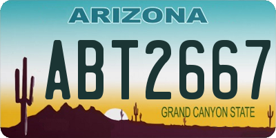AZ license plate ABT2667