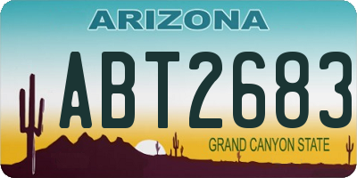 AZ license plate ABT2683