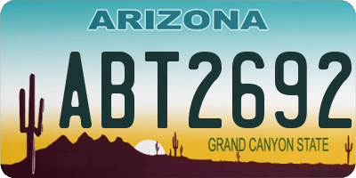 AZ license plate ABT2692