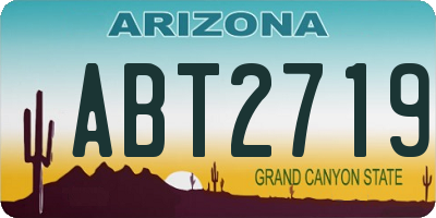AZ license plate ABT2719