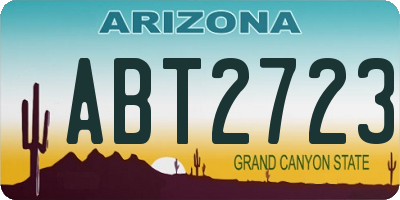 AZ license plate ABT2723