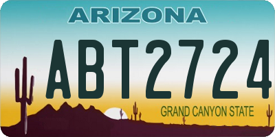 AZ license plate ABT2724