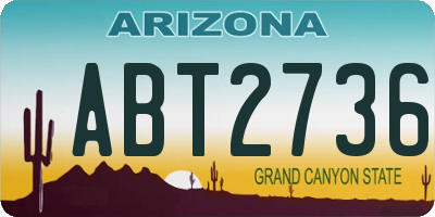 AZ license plate ABT2736